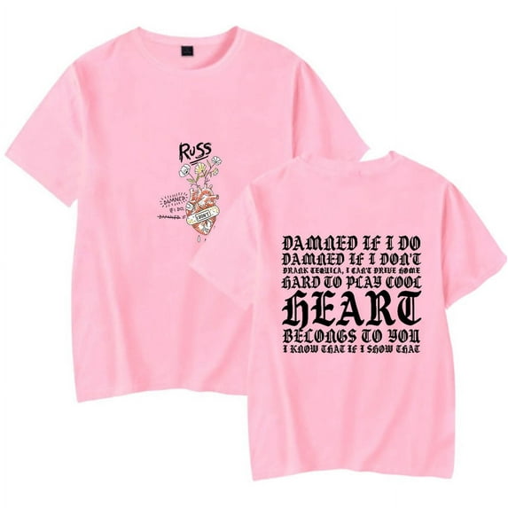 Russ DAMNED IF I DO Tour Summer unisex fashion T-shirt short sleeved street wear