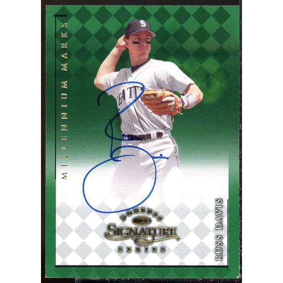 Russ Davis Card 1998 Donruss Signature Autographs Millennium #34
