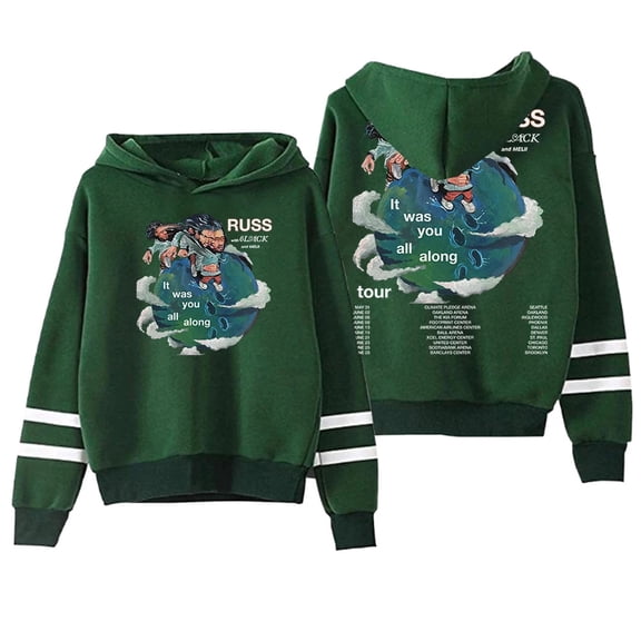 Russ Hoodies It Was You All Along Tour 2024 Pullovers Unisex Pocketless Sweatshirts