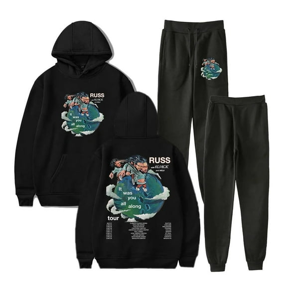 Russ Hoodies Pants 2 Pieces Sets It Was You All Along Tour Sweatshirt Sweatpant Suit