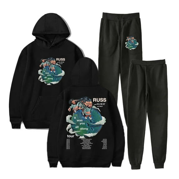 Russ Hoodies Pants 2 Pieces Sets It Was You All Along Tour Sweatshirt Sweatpant Suit