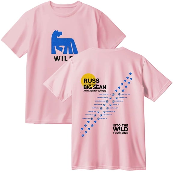Russ Into The Wild Tour 2025 Cotton T-Shirt Women Men Casual Crewneck Short Sleeve Tee