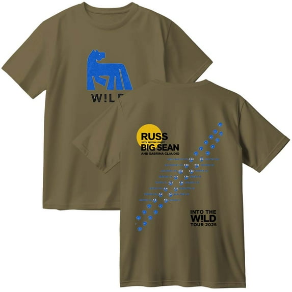 Russ Into The Wild Tour 2025 Cotton T-Shirt Women Men Casual Crewneck Short Sleeve Tee