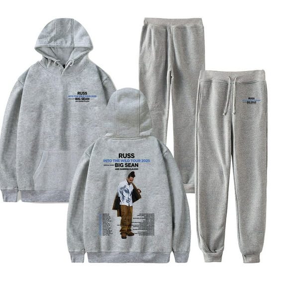 Russ Into The Wild Tour 2025 Hoodie Pants Sets Merch For Men/Women Sweatshirt Pants Two Piece Set Streetwear