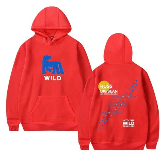 Russ Into The Wild Tour 2025 Hoodie unisex retro casual long sleeved sportswear fashionable clothing