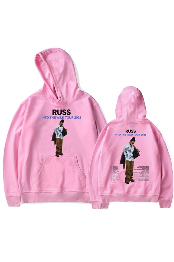 Russ Into The Wild Tour 2025  Hoodies Merch Women Men Long sleeve Fashion Casual Hooded Sweatshirts
