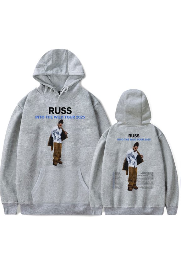 Russ Into The Wild Tour 2025 Hoodies Merch Women Men Long sleeve Fashion Casual Hooded Sweatshirts