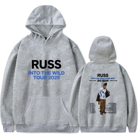 Russ Into The Wild Tour 2025 Hoodies Unisex Sweatshirt Hip Hop Pullover Longsleeve