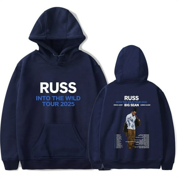 Russ Into The Wild Tour 2025 Hoodies Unisex Sweatshirt Hip Hop Pullover Longsleeve