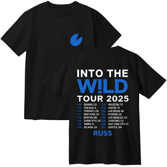 Russ Into The Wild Tour 2025 Merch Cotton T-Shirt Women Men Casual Crewneck Short Sleeve Fashion Tee