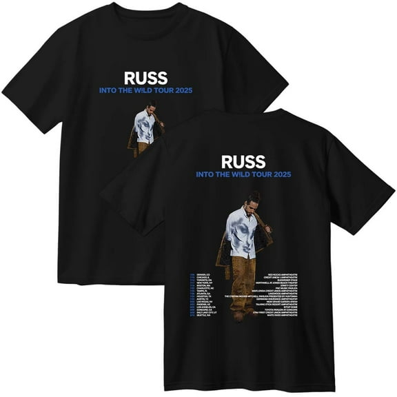 Russ Into The Wild Tour 2025 Merch Cotton T-Shirt Women Men Casual Crewneck Short Sleeve Tee