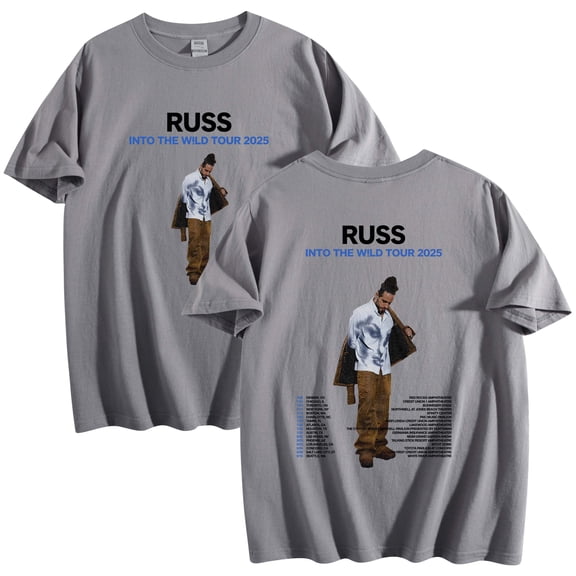 Russ Into The Wild Tour 2025 Merch Cotton T-Shirt Women Men Crewneck Casual Short Sleeve Tee