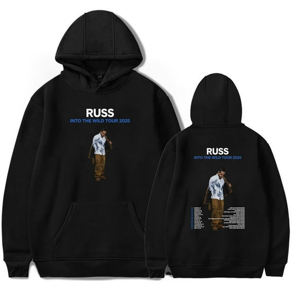 Russ Into The Wild Tour 2025 Merch Hoodies Women Men Casual Long Sleeve Sweatshirt Fashion Clothes