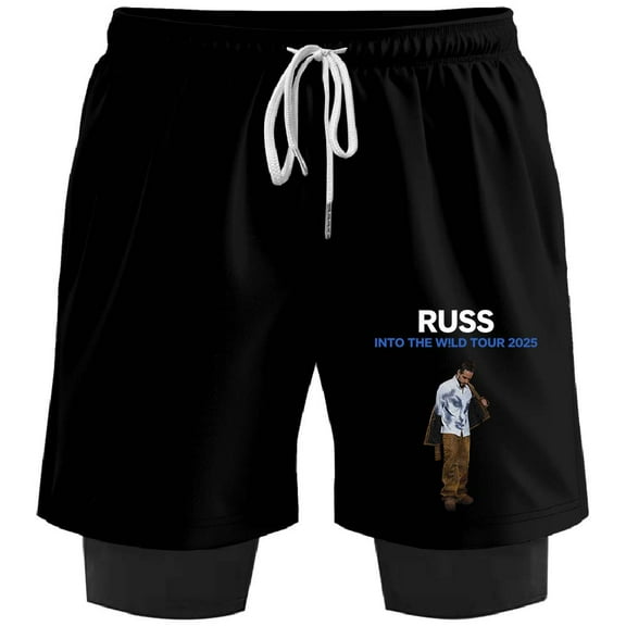 Russ Into The Wild Tour 2025 Merch Sweatshorts Women Men Short Basketball Pants Outdoor Sportwear