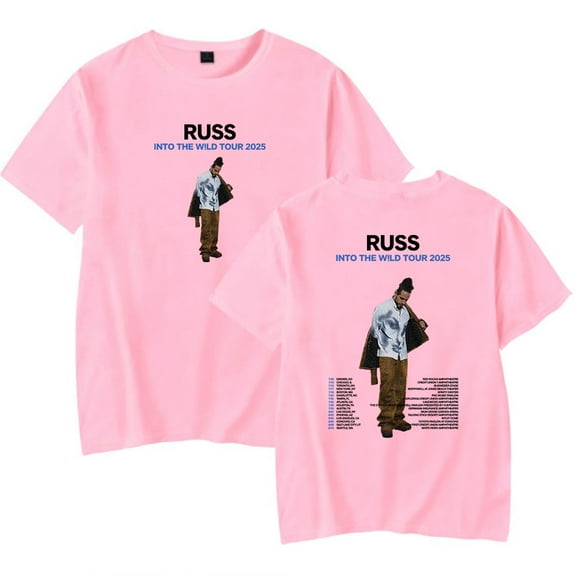 Russ Into The Wild Tour 2025 Merch T-Shirt Women Men Crewneck Casual Short Sleeve Tee