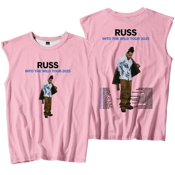Russ Into The Wild Tour 2025 Merch Tank Tops Sleeveless Sport Vest Women Men Outdoor Sportwear
