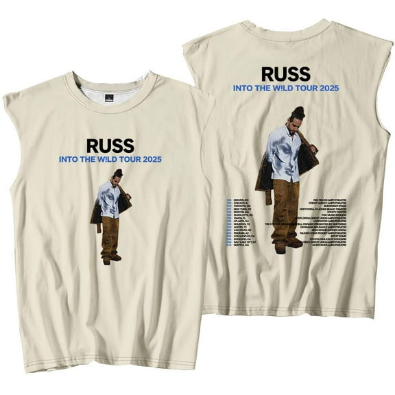 Russ Into The Wild Tour 2025 Merch Tank Tops Sleeveless Sport Vest Women Men Outdoor Sportwear