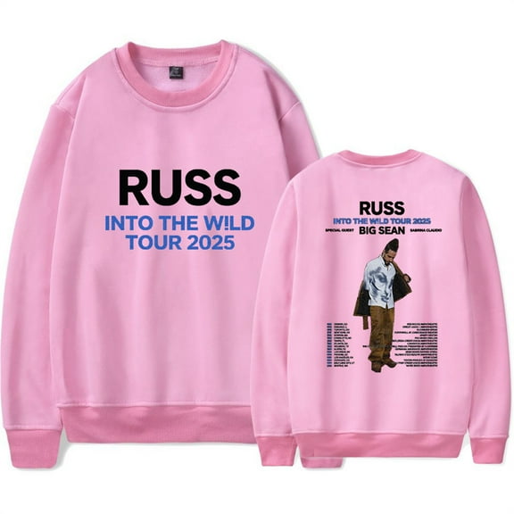 Russ Into The Wild Tour 2025 Sweatshirts Hip Hop Crewneck Pullover Unisex Trucksuit