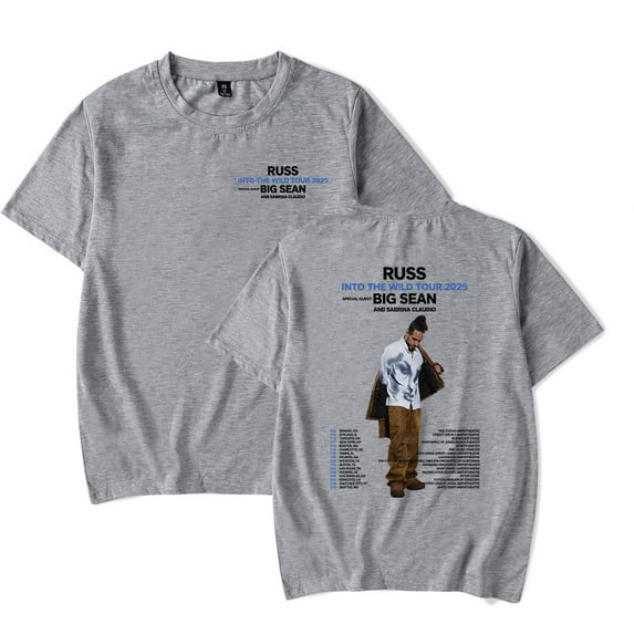 Russ Into The Wild Tour 2025 T-Shirt Merch For Women/Men Unisex Tee Summer Short Sleeve Tshirt Fashion Streetwear
