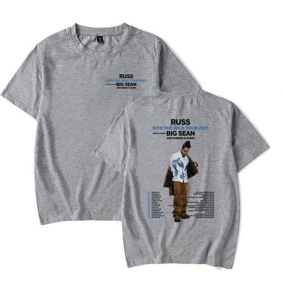 Russ Into The Wild Tour 2025 T-Shirt Merch For Women/Men Unisex Tee Summer Short Sleeve Tshirt Fashion Streetwear