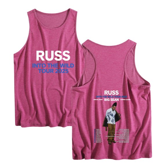 Russ Into The Wild Tour 2025 Vest Fashion Sleeveless Cool Tank Tops Vintage Singlet