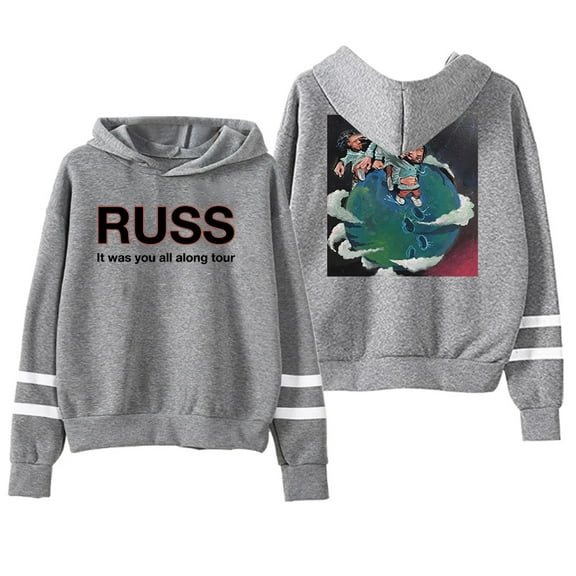 Russ It Was You All Along Tour Pullover Hoodies Fashion Tops Hip Hop Pocketless Sweatshirts