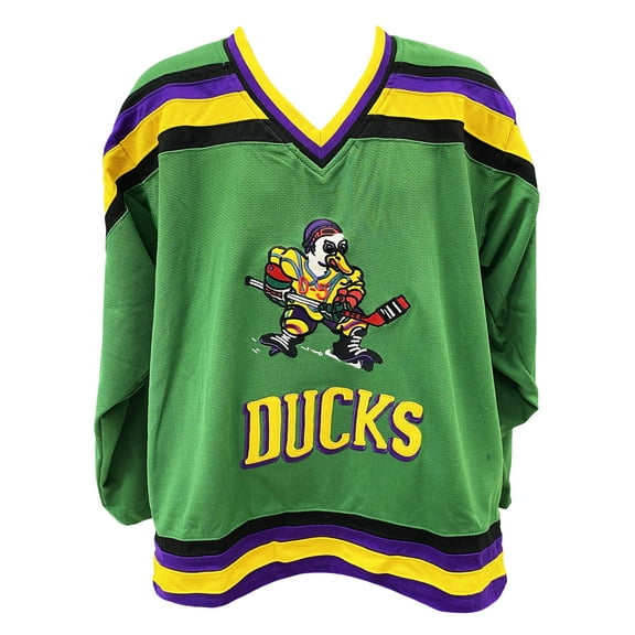 Russ "Knuckle Puck" Tyler 56 Ducks Deluxe Embroidered Hockey Jersey
