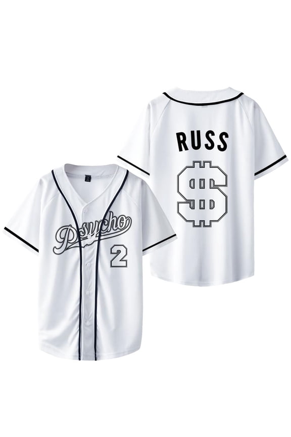 Russ Rapper Psycho Pt.2 Merch Baseball Jersey Shirts Spring Summer Men/Women Tshirt Shirt