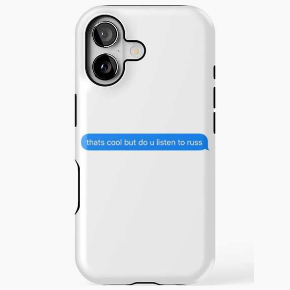 Russ Text Message Inspired Funny Retro Tribute Artwork iPhone Case 17 16 15 14 13 12 11 Pro Max