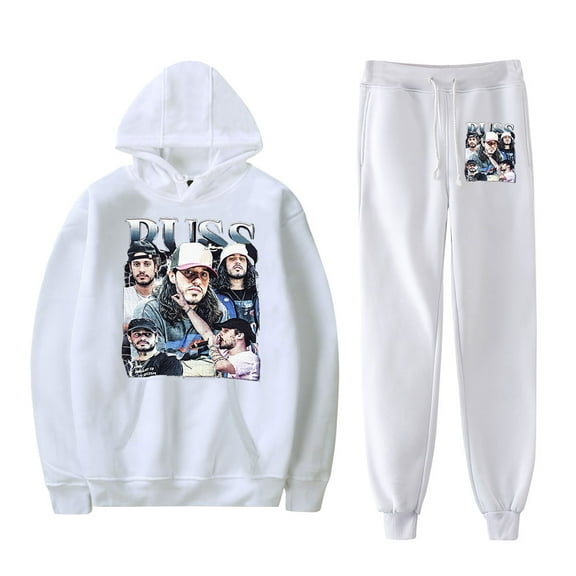 Russ Tour 2025 Merch Hoodie and SWEATPANTS set pop print Unisex Casual Street Clothing