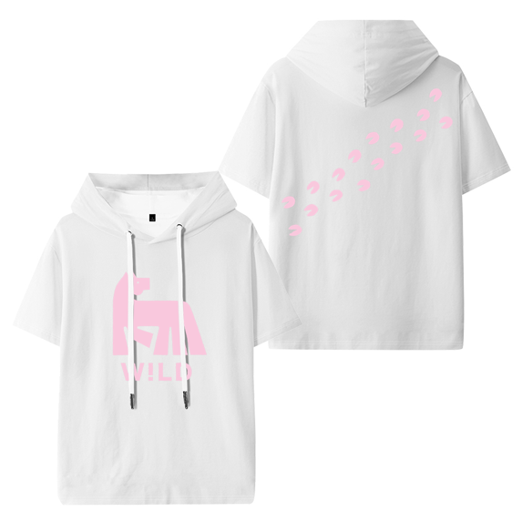 Russ Wild Hooded T-shirt Women Men Short Sleeve Tee Casual Fashion Tops