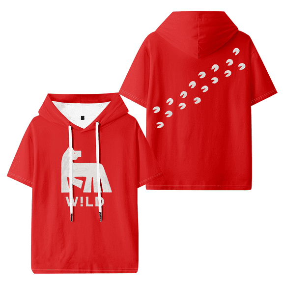 Russ Wild Hooded T-shirt Women Men Short Sleeve Tee Casual Fashion Tops