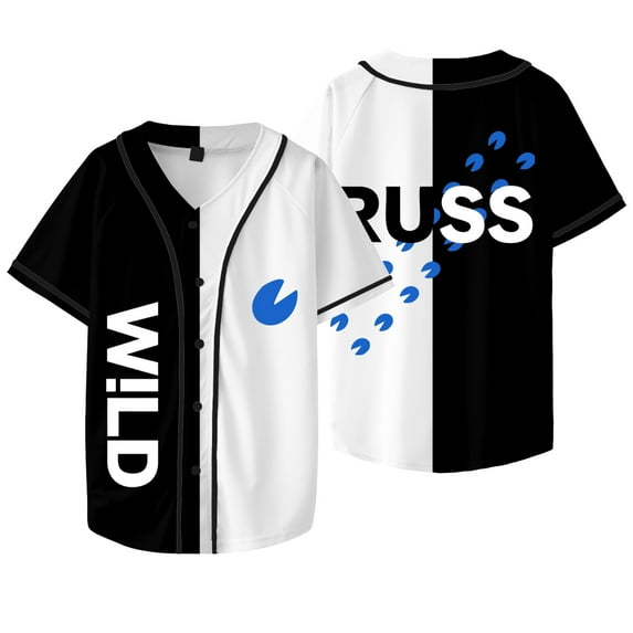 Russ Wild Jersey 2025 Tour Merch Baseball Jacket Tee Women Men V-neck Short Sleeve T-Shirts