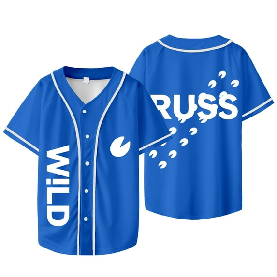 Russ Wild Jersey 2025 Tour Merch Baseball Jacket Tee Women Men V-neck Short Sleeve T-Shirts