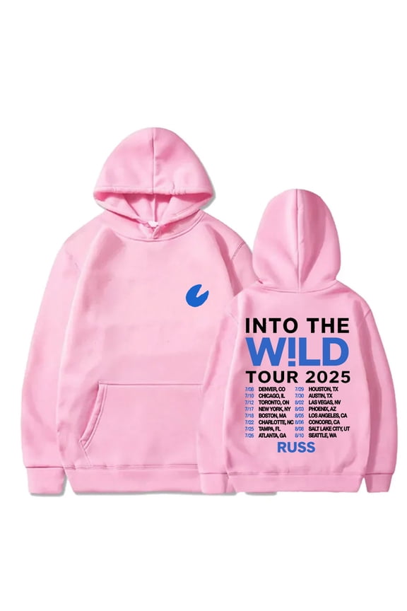 Russ Wild Tour 2025 Merch Hoodies Long Sleeve Streetwear Cosplay Unisex HipHop Hooded Sweatshirts