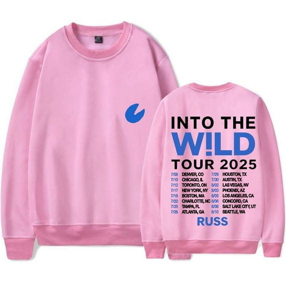 Russ Wild Tour 2025 Merch Long Sleeve Tee Cosplay Women Men HipHop Streetwear Sweatshirts