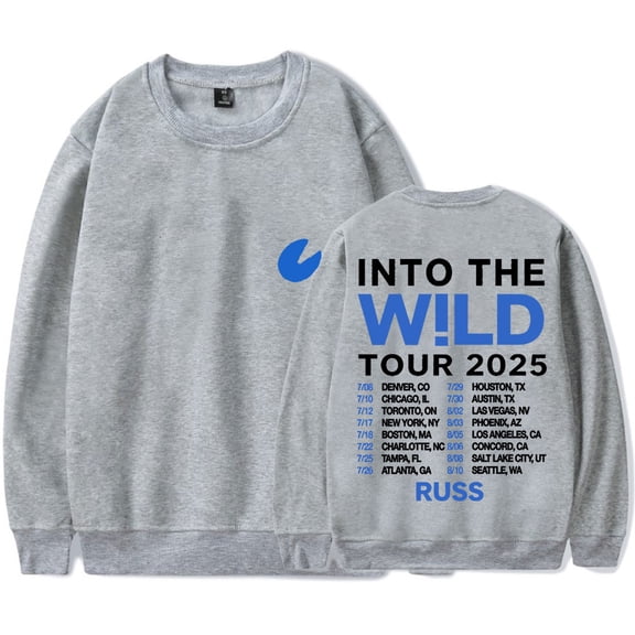 Russ Wild Tour 2025 Merch Long Sleeve Tee Cosplay Women Men HipHop Streetwear Sweatshirts