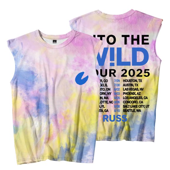 Russ Wild Tour 2025 Sleeveless T-Shirts Streetwear Tops Cosplay Women Men Fashion Crewneck Tee