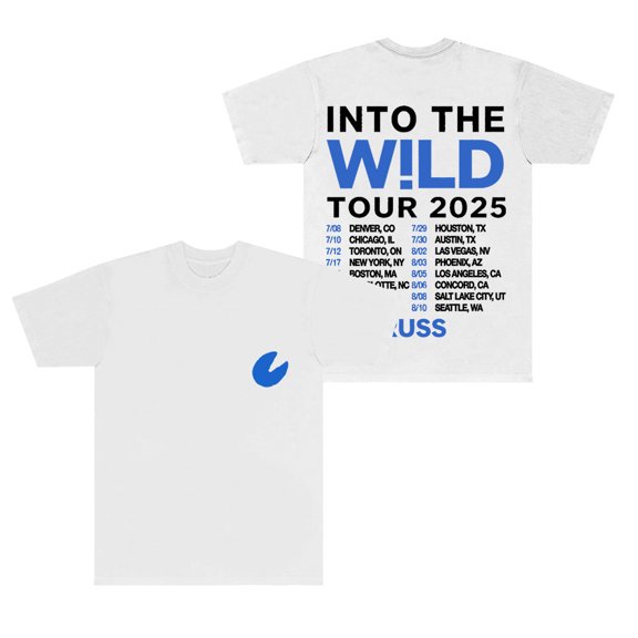 Russ Wild Tour 2025 T-Shirts Short Sleeve Tops Cosplay Unisex HipHop Streetwear Crewneck Tee