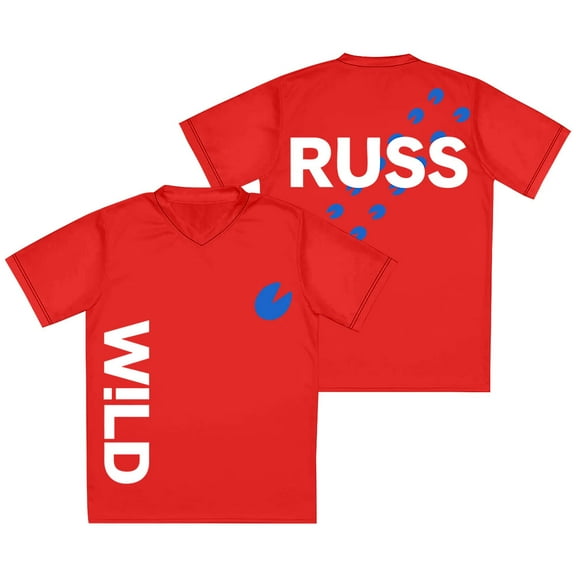 Russ Wild Tour V-neck Jersey Tee Cosplay Women Men Fashion Short Sleeve T-Shirts