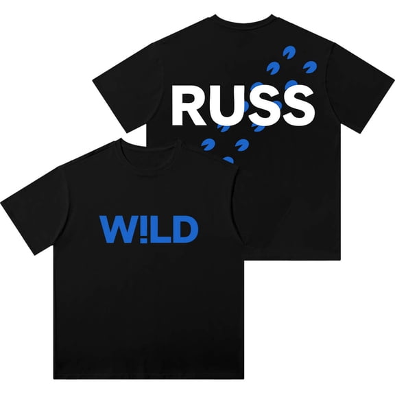 Russ Wild Wash T-Shirts HipHop Streetwear Tops Women Men Cotton Short Sleeve Tee
