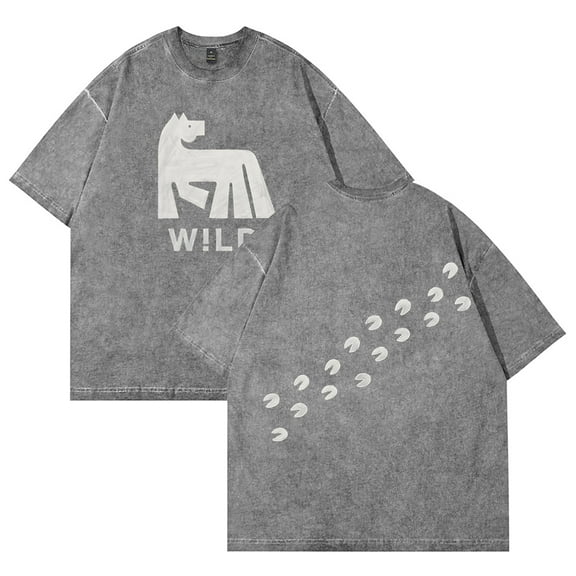 Russ Wild Washed Cotton Tee Women Men Short Sleeve Casual Streetwear T-shirt