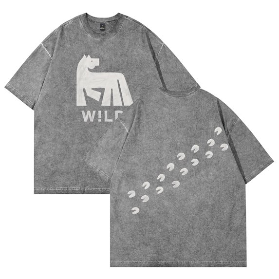 Russ Wild Washed Cotton Tee Women Men Short Sleeve Casual Streetwear T-shirt