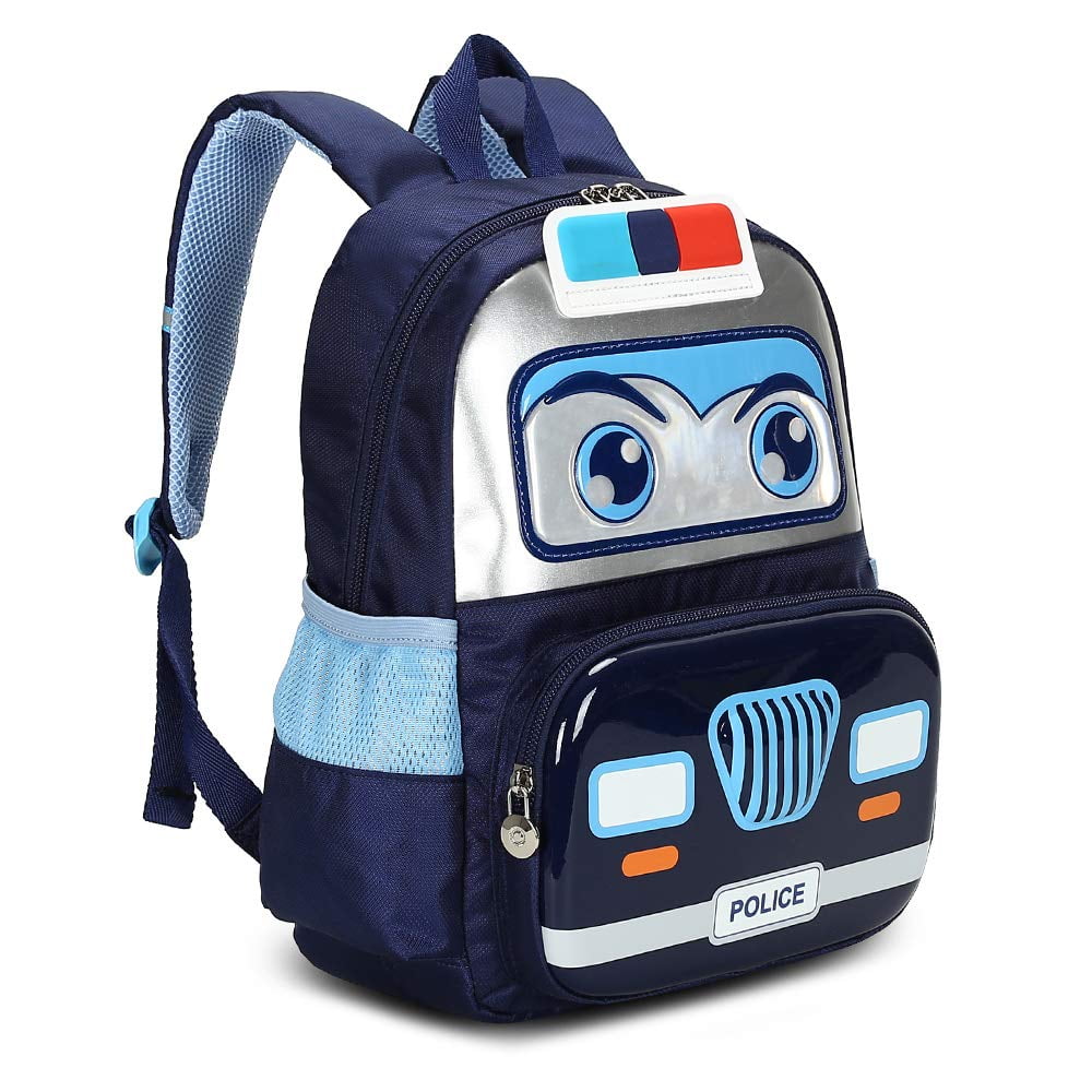 Russel Molly Kids Toddler Backpack for Boys, Police Car School Bag for