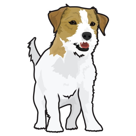 Russel Terrier Decal | Indoor/Outdoor | Dog Lover Super Cute Sticker for SUV Windows, Dorm Rooms, Bedroom, Offices | SignMission personalized gift | 12"