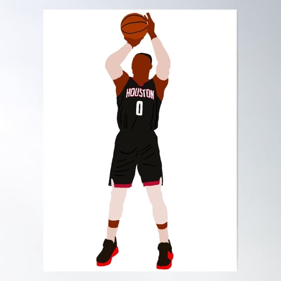 Russel Westbrook Poster Wall Art, Modern Wall Decor For Living Room Bedroom, 8x12 UNFRAMED