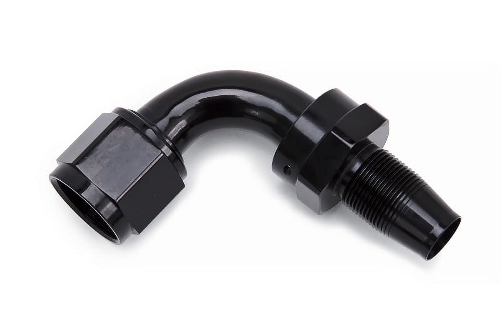 Russell -10 AN Hose End Without Socket. 90°. Polished ANd Black Anodized. 615183