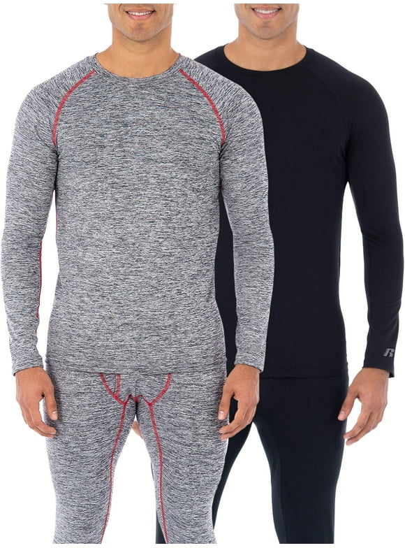 Russell 2-Pack Mens & Big Mens L2 Performance Baselayer Thermal Underwear Long Sleeve Top, Sizes M-5XL