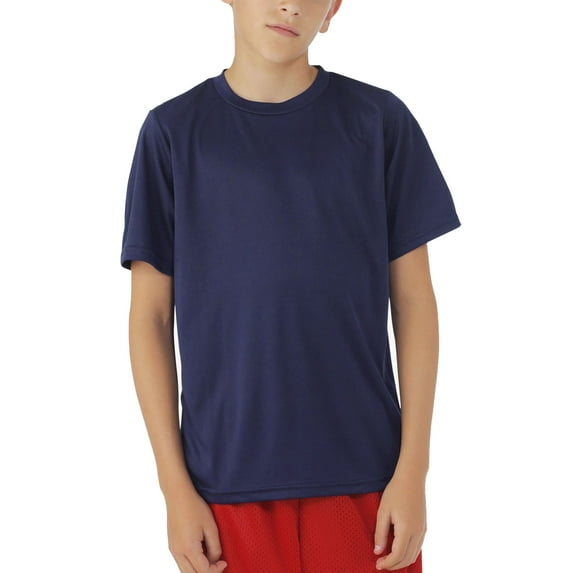 Russell 629X2B.NAV.S Youth Dri-Power Core Performance T-Shirt, Navy - Small
