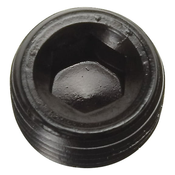 PLUG 1/4 NPT INVERT HEX BLK FINISH